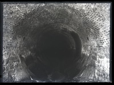 View Looking Down an Unidentified Brick Sewer by Unknown